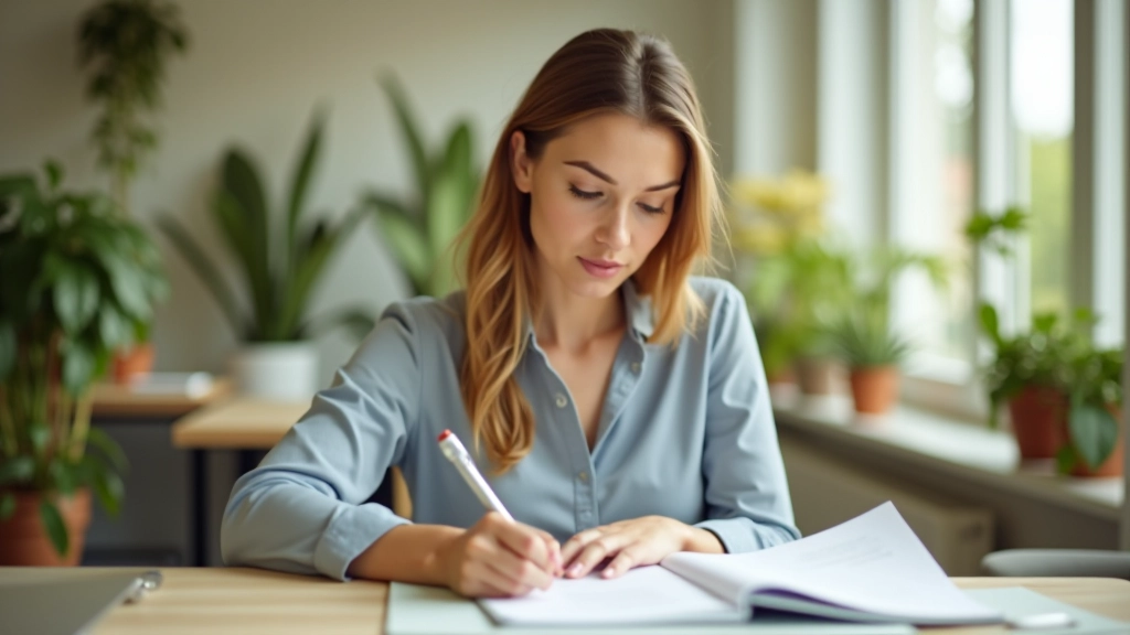 Professionnelle travaillant concentrée à son bureau pendant les heures de pointe énergétique du matin